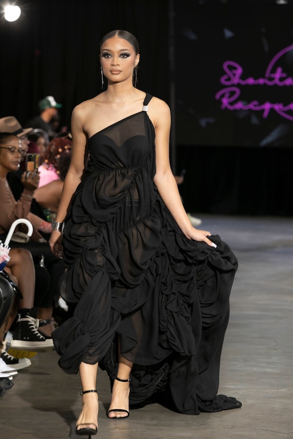 black floor length dress Ruffled Maxi | Womens | Large (Available in M) | 100% Polyester | Lulus Formal Dresses Elegant A Line Strapless Long