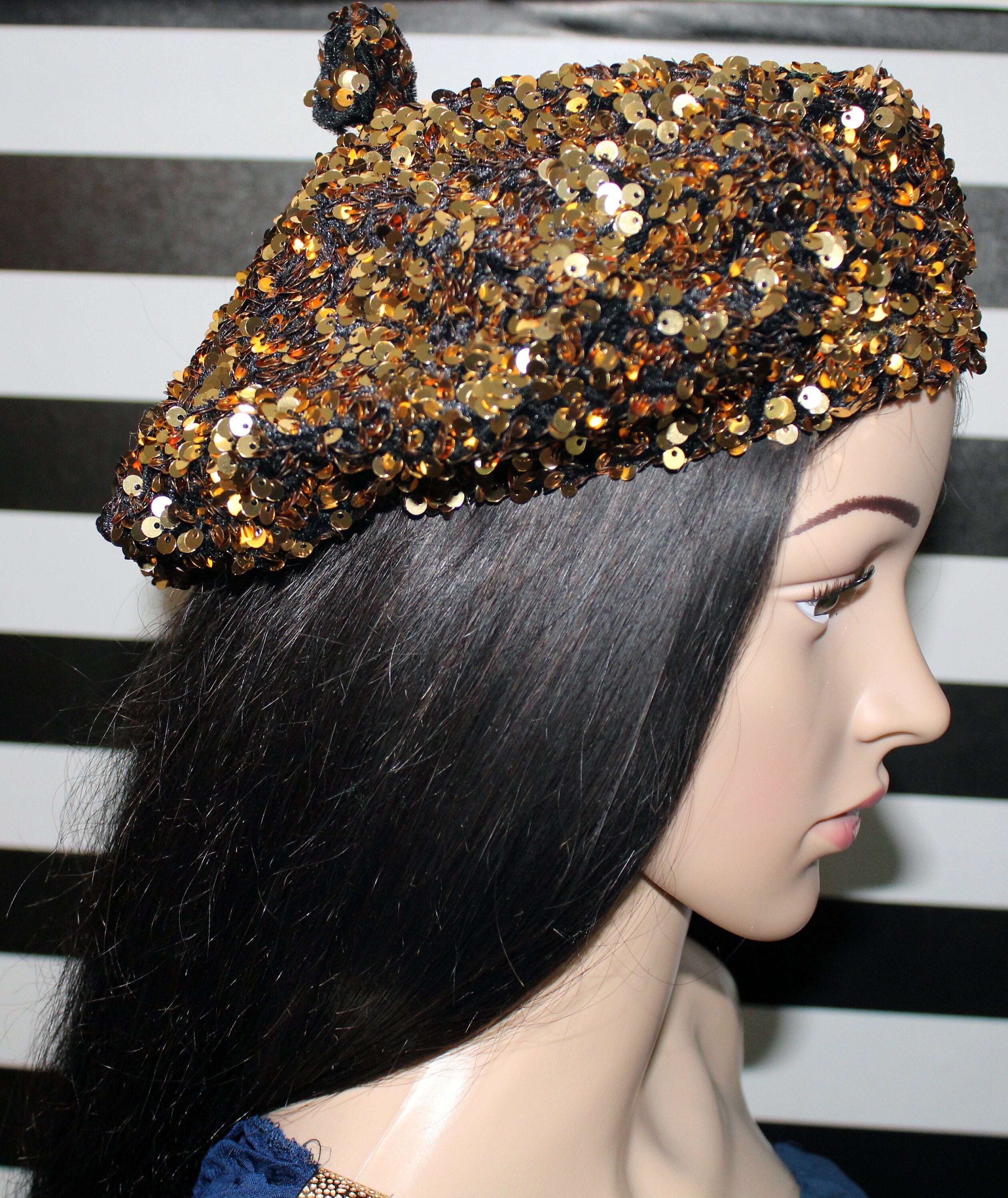 Silver Sparkling Sequin Beret for Women Sequin French Beret Etsy