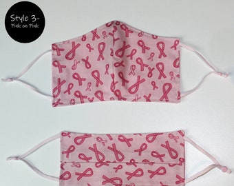Breast Cancer Awareness Face Mask with Nose Wire