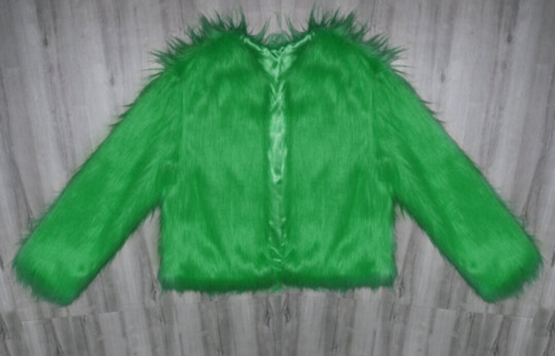 KIDS QUILTED COAT-Green/Black fur main image 0