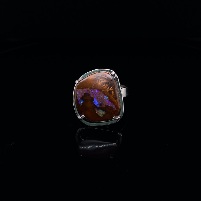 Australian Boulder Opal ring