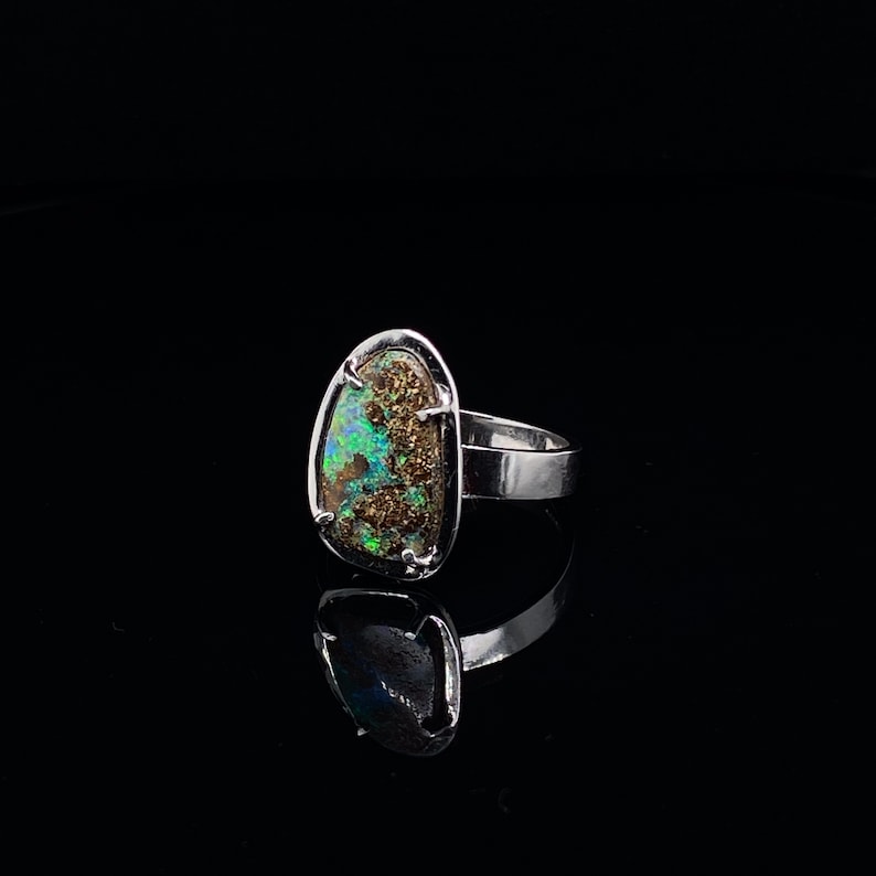 Australian Boulder Opal ring