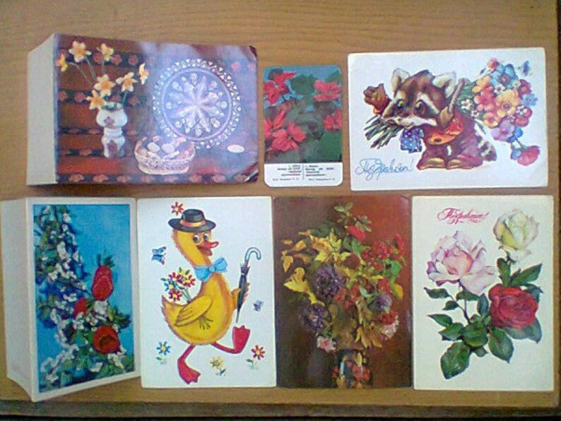 \\\\5-1980s and 1-1970s\\\\2 double postals\\\\Made in USSR Six postals at price four!ACTION!\\\\Calendar in a gift:- \\\\Bonus surprise;-