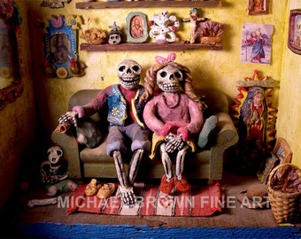 Dia De Los Muertos Couple Mortal PRINT #224 from Artwork by Michael Brown