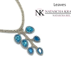 Tutorial for beadwoven Necklace &#39;Leaves&#39; - PDF beading pattern