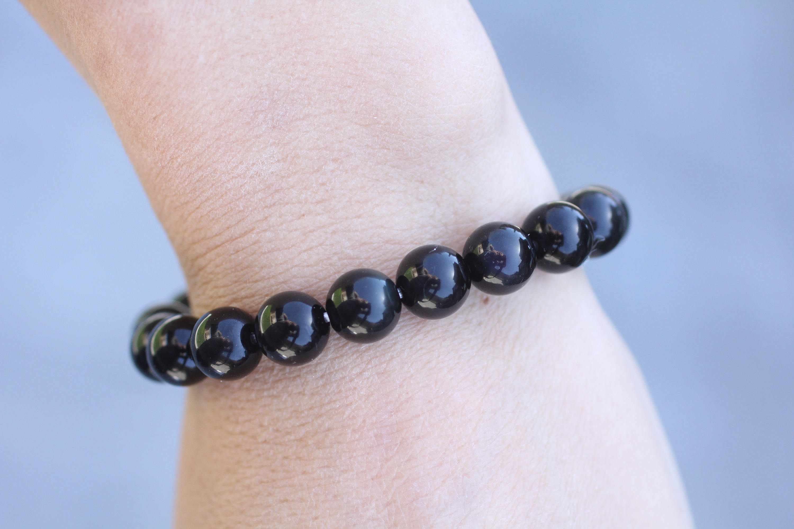 Rainbow Obsidian Bracelet 10mm Obsidian Bracelet Black Etsy