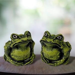 Hand Painted Hand Sculpted Lucky Toad Sculpture