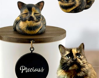 Handmade Heirloom Kitty Memorial •FLUFFY Kitty•