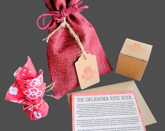 Oklahoma Gift Bundle: 12 Individually Wrapped Rose Rocks for Weddings, Events, Holiday Favors