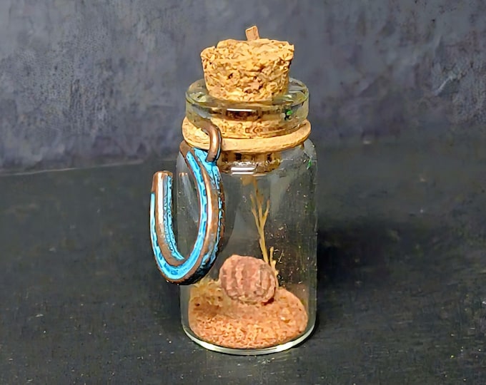 Mini Oklahoma in a Bottle: Barite Rose Rock Keepsake