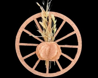 Rustic Oklahoma Rose Rock Wagon Wheel Magnet