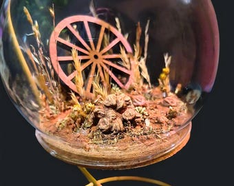 Oklahoma Countryside Diorama Ornament with Display Stand
