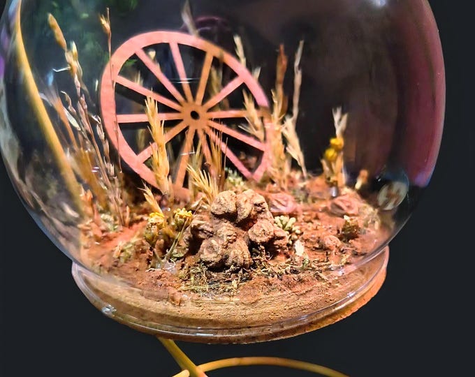 Oklahoma Countryside Diorama Ornament with Display Stand