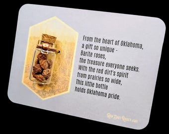 Oklahoma Rose Rock Charm Cards - Gift the Beauty of the Sooner State