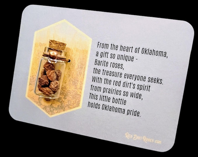 Oklahoma Rose Rock Charm Cards - Gift the Beauty of the Sooner State