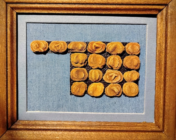 Oklahoma Barite Rose Rock Wood Framed Oklahoma State Decor