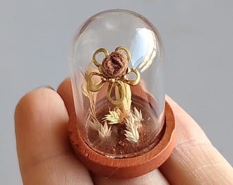 Mini Oklahoma Eternal Rose Rock in Glass Display