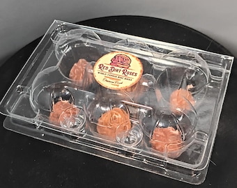 Oklahoma Rose Rocks: Carton of 6 Small Barite Rose Crystals