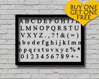 Cross Stitch Pattern New Times Roman Font Decor ABC PDF Pattern Letters E Pattern Alphabet and Numeric Scheme Text Cross Stitch
