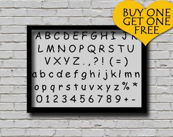 Cross Stitch Pattern Comic Sans Font Embroidery Decor ABC Pattern Letters E Pattern Alphabet Text Cross Stitch Font