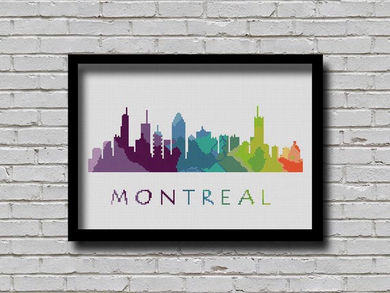Montreal Cross Stitch Pattern Quebec Canada City Skyline xstitch E Pattern