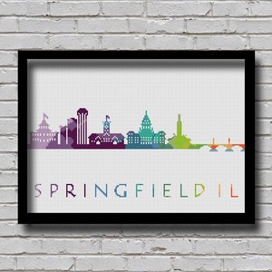 CS267 Springfield Kreuzstichmuster Falls Sie sich für eine Dekoration oder einen Kunstdruck entscheiden