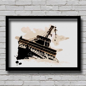 MNM1 Eiffel Tower Counted Cross Stitch Pattern Landmarks Paris France Europe Decor Watercolor Effect Monument xstitch Downloadable Chart