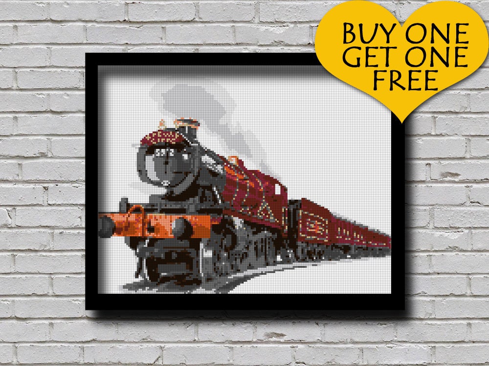 Cross Stitch Pattern Hogwarts Express Printable Pattern Harry | Etsy