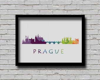 CS24 Prague Cross Stitch Pattern Czech Republic Europe City Xstitch
