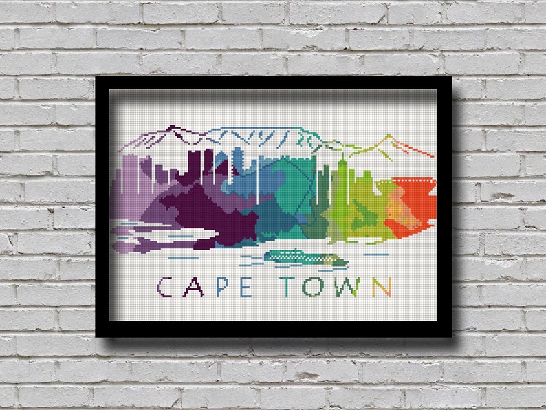 Custom City Skyline Cross Stitch Pattern CS243 Cape Town, CS255 Durban ...