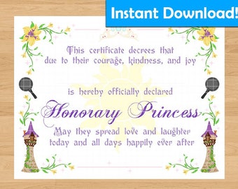 rapunzel name tags adhesive tangled princess birthday etsy
