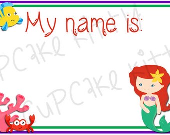 rapunzel name tags adhesive tangled princess birthday etsy