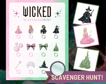 Utskrivbar skattjakt med Wicked-tema - WK1025