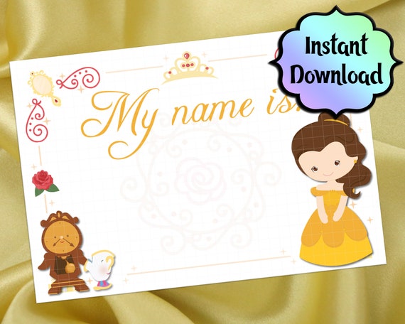 princess sticker baptism Personalized Labels Belle from Beauty and the Best birthday gift tags custom labels