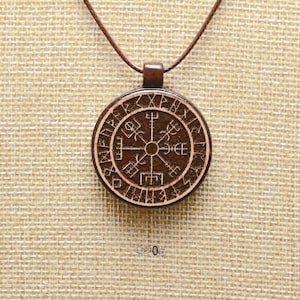 Vegvisir the Runic Viking Compass Necklace – Odin Compass Nordic Jewelry - Icelandic Magical Stave Gifts