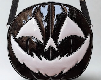 Premium Handmade Nara Prado Pumpkin Large Black & White bag