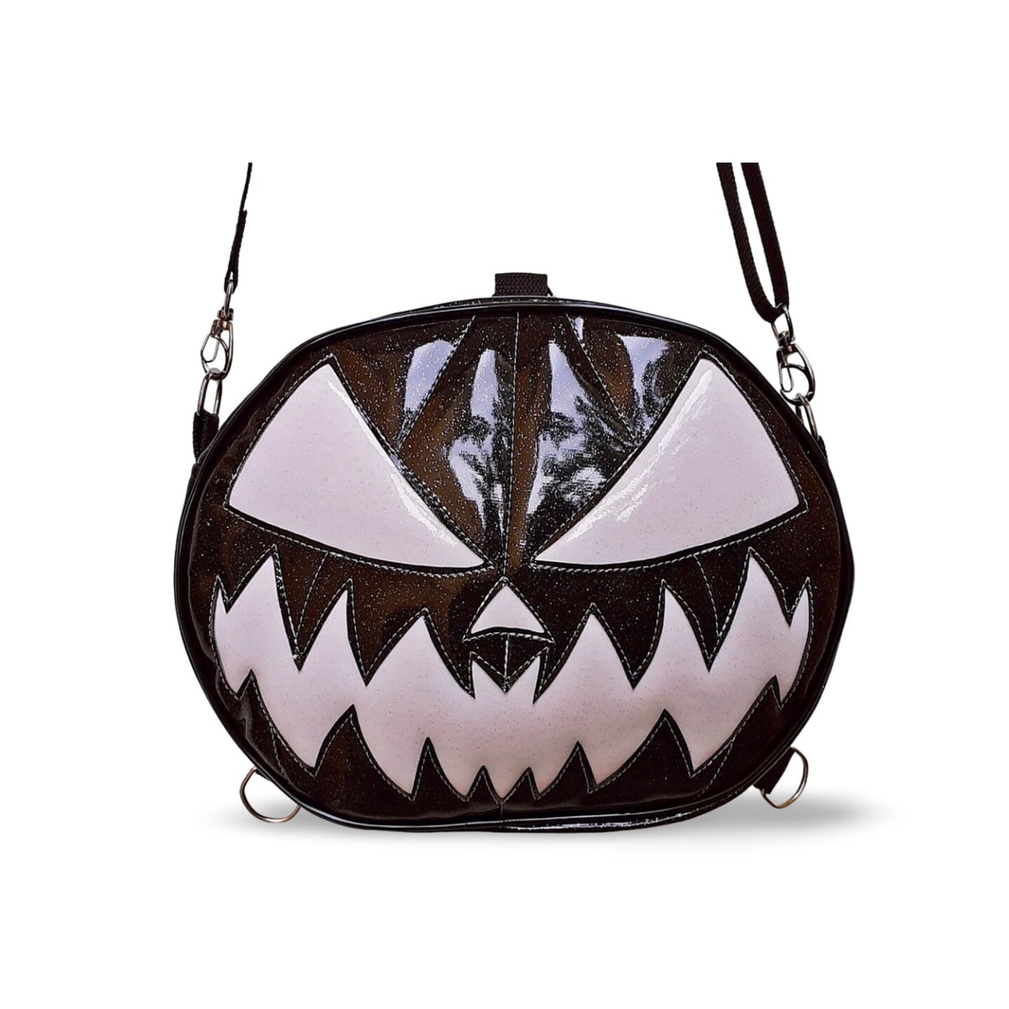 Handmade Nara Prado Halloween Pumpkin Crossbody Bag Backpack Black White Etsy