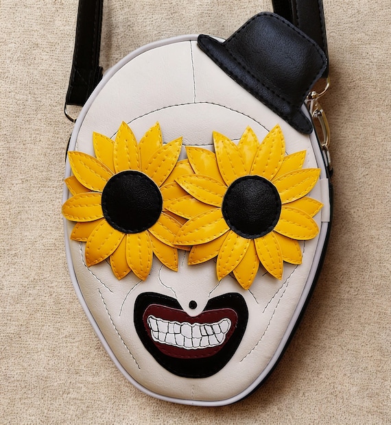 Handmade Nara Prado Art Terrifier Sunflower Eyes Crossbody Bag