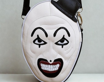Premium Handmade Nara Prado Inspired By Art Terrifier Crossbody Bag - Vegan Leather, Adjust Strap, Inside Pocket