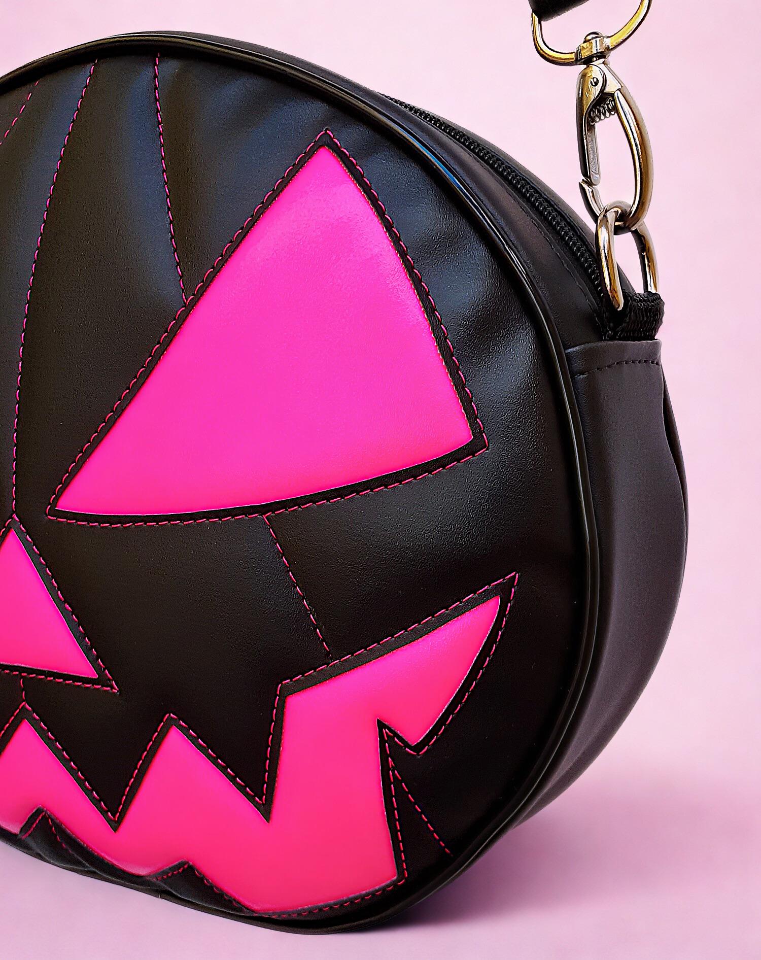 ⑭ visyay paranoia :) purse BAG Jack O'lantern Pumpkin Round Bag Spooky Halloween Handmade