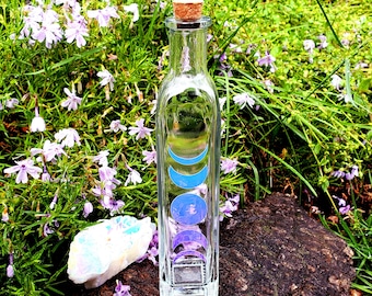 Moon Phase Spell Jar: Holographic Witch Bottle, Altar Decor