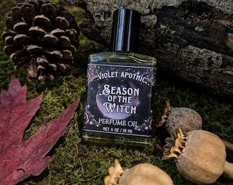 Season of the Witch Perfume Oil | Botanical Autumn Fragrance | Tonka, Pumpkin & Smoky Woods