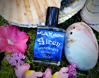 Siren | Perfume Oil | Ocean Magick | Oceanic Floral | Sea Splash | Jasmine | Plumeria | Yuzu | Sheer Amber