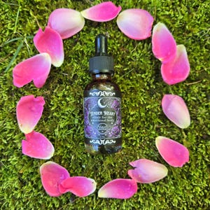 Tender Heart Elixir – Botanical Witchcrafted Tincture for Love, Healing, Broken Hearts | Hawthorn, Rose, Hibiscus, Holy Basil, Red Clover