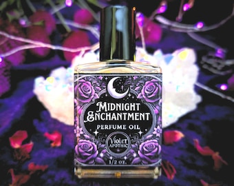 Midnight Enchantment Perfume Oil- Bergamot, Mystical Oud, Jasmine, Narcotic White Floral, Velvet Woods