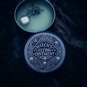 Witch&#39;s Flying Ointment, Mugwort & Moonstone Salve for Dream Flight, Trance Work, and Spirit Journey