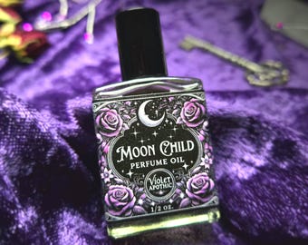 Moon Child Perfume Oil Lunar~ Jasmine, Incense, Musk ~A Whimsigoth Botanical Fragrance
