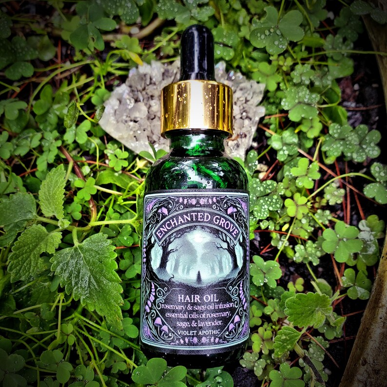 Enchanted Grove Hair Oil Rosemary & Sage Infused Hair Oil Handcrafted