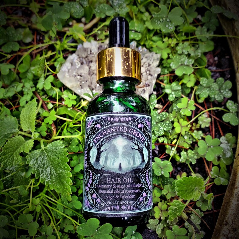 Enchanted Grove Hair Oil Rosemary & Sage Infused Hair Oil Handcrafted