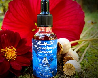 Persephone's Descent | Fiery Elixir | Pomegranate | Hibiscus | Rose | Spices | Cherry Bark | Queen of the Underworld